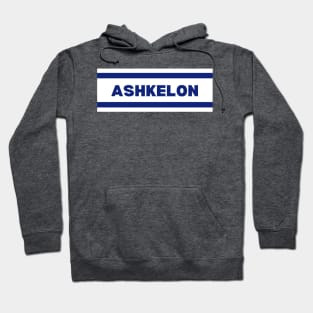 Ashkelon City in Israel Flag Colors Hoodie